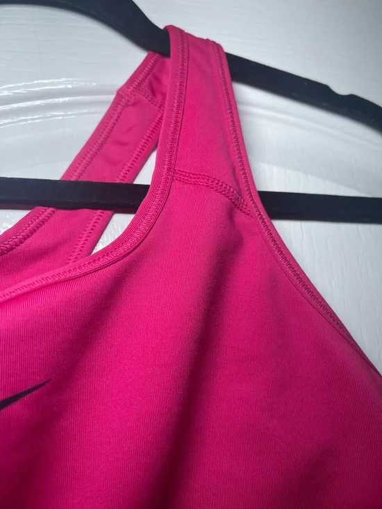Nike Women's Hot Pink Pink Dri-FIT Sports Bra Size XL - Picture 9 of 13